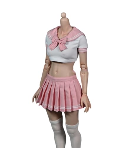 Habit figurine 1/6 rose uniforme scolaire ajusté sans transfert