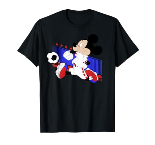 Image of Disney Mickey Mouse Croatia Soccer Uniform Portrait T-Shirt