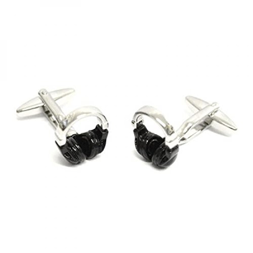 Mancuernillas GTR Hombre Auriculares Negro y Plateado miniatura 1