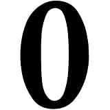 Zahlen-Aufkleber Nr. 0 in schwarz I Höhe 20 cm I selbstklebende Haus-Nummer, Ziffer zum Aufkleben für Außen, Briefkasten, Tür I wetterfest I kfz_472_0