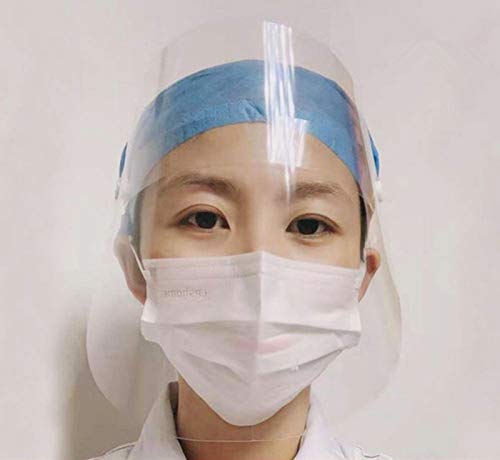 Protection du visage Visières avec protection contre les yeux et le visage avec bande élastique de protection et éponge de confort anti-salive, chapeau de protection contre la poussière (5 pièces) Cover
