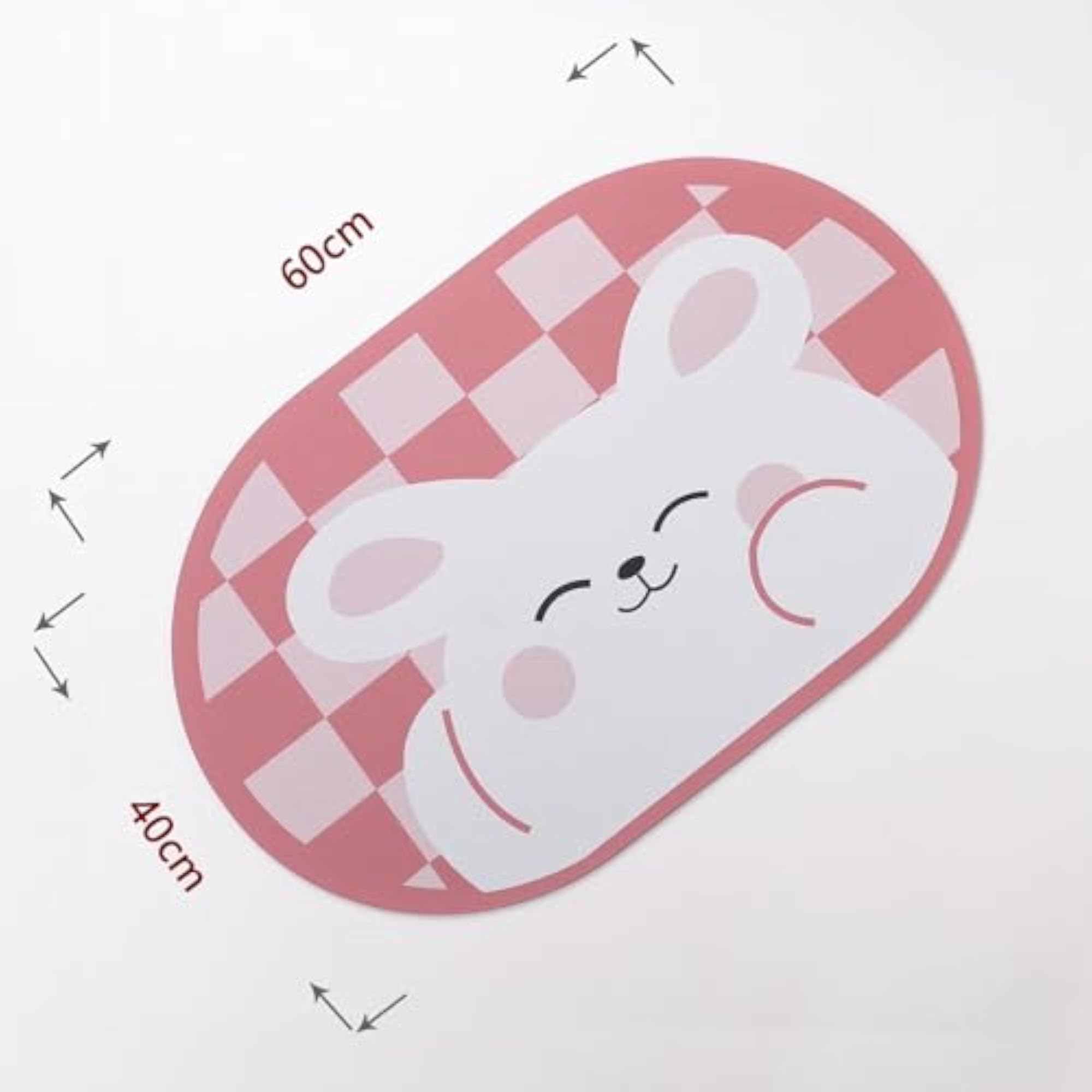 Diatom Mud Oval Bath Mat, Anti-Skid Shower Mat