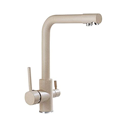 Grifo de cocina de tres vías QYYZTQY con agua filtrada y ducha para evitar impurezas