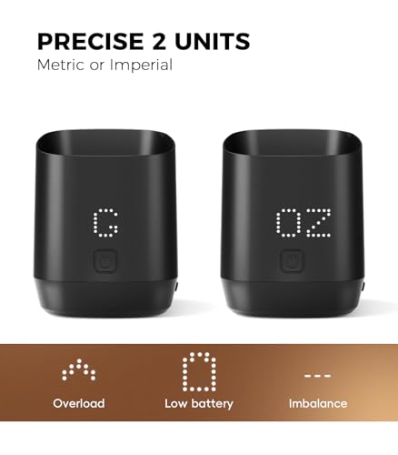 Image of Atogou Coffee Bean Scale, Coffee Dosing Cup with LED Display, 0.1g /0.01oz, Accurate Dosing, IPX4 Waterproof, USB Charging, Grams and Ounces, Perfect for Pour-Over & Espresso, Grey