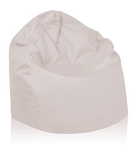 alibey Sitzsack Birne Riesensitzsack Outdoor Indoor Kinder Bodenkissen Freizeit Schule (Beige) – Bild 3