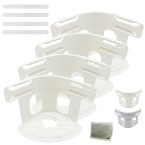 Bed Sheet Holders for Bedding with Lock Strips - New Bed Fitted Sheet Clips Grippers Removable Heavy Duty Mattress Corner Clip Anti Slip Design Easy to Use With Fits Most Sheet Sizes (4 White)