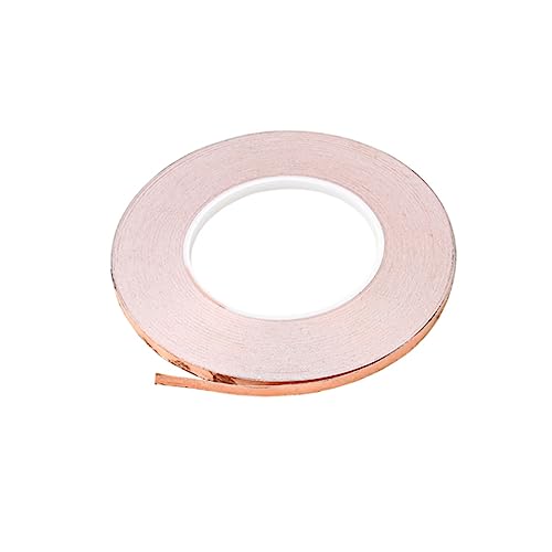 DINHEAROM 1 Roll Conductive Copper Foil Tape Shielding Tape for Noise Reduction EMI Blocking and Wear Resistant for Guitar and Electronics Applications
