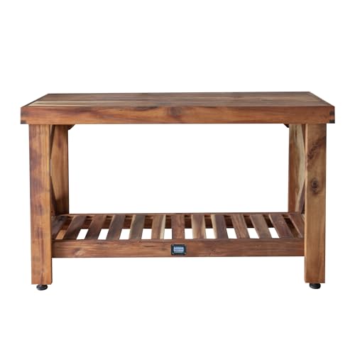 Backyard Discovery 48" Acacia Wood Farmhouse Narrow Console Table with Lower Slat Storage Shelf, Water-Resistant Design for Patio, Deck, Entryway, Living Room, Sofa Table, Indoor or Outdoor Use - image 2