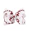 White Softball Hair Clips Bow