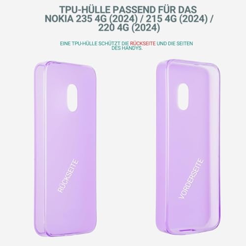 caseroxx TPU-Case in purple for Nokia 235 4G (2024) / 215 4G (2024) / 220 4G (2024) - shockproof & precise fit - Image 2