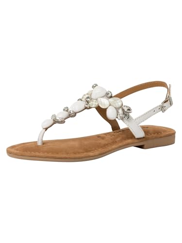 Tamaris Damen 1-1-28163-30 Sandale, White Comb, 40 EU