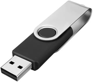 1 Pack 64GB Black USB Flash Drive USB 2.0 Swivel Design Flash Drive for Data Storage Thumb Drive Jump Drive Pen Drive Bulk Memory Stick Zip Drives (Black 64GB)