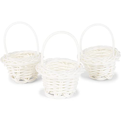 Juvale White Mini Woven Baskets With Handles (1.75 X 2.5 In, 24 Pack) #TOP4