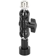 CAMVATE Mini Ball Head Mount Microphone Clamp with 5/8"-27 Male and Female Adapter - 3303