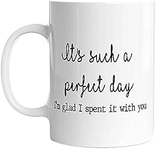 A lovely Mug with Its Such A Perfect Day I'm Glad I Spent It With You Quote Christmas Present Birthday Mug