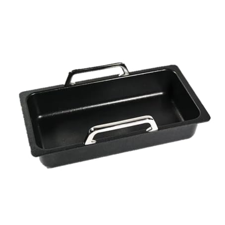 AMT Gastroguss Gastronorm - Behälter extra hoch GN 1/1 glatter Boden, Nicht-Induktion, 53 cm x 32,5 cm, 10 cm hoch, mit Edelstahlgriffen, Lotan® Antihaft-Veredelung, AMZN-105333-G