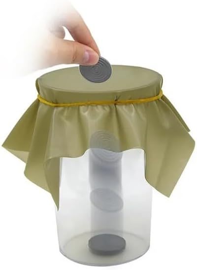 1 Pc Coin Through A Sheet of Rubber Coin into Cup Comedy Magic Tricks Close up Magic Gimmick Props for Magicans Use Safety and Repeatedly Small in Size and Light in Weight,Novelty and Gag Toys