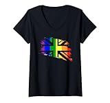 Photo Gallery donna bandiera del regno unito lgbtq gay pride lesbiche uomini donne britsh bandiera gay maglietta con collo a v Photo Gallery donna bandiera del regno unito lgbtq gay pride lesbiche uomini donne britsh bandiera gay maglietta con collo a v