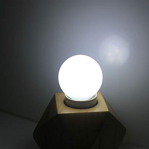 Ydjoo G45 Led Light Bulb 3W Globe Vanity Bulbs 30 Watt Replacement Bulb Cool White 6500K Round Night Light Bulb E26/E27 Base For Bathroom Makeup Mirror Light Bedroom, 6 Pack #TOP2