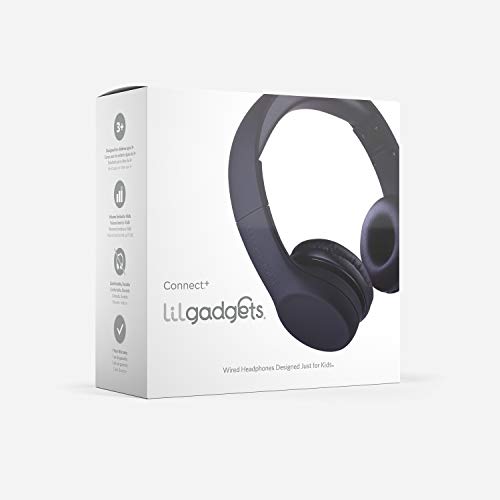 LilGadgets Connect+ Foldable Wired Kids Headphones (Black) — view 7