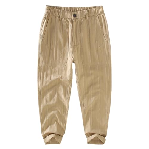 Pantalons décontractés pour hommes actifs | Tissu léger de printemps et coupe ajustée slim