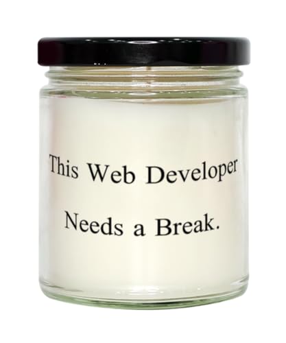Inappropriate Web Developer Scent Candle, This Web Developer Needs a Break, Present for Coworkers, Useful Gifts from Boss