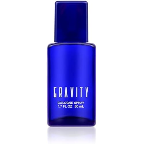 Coty Classics Gravity Eau de Cologne Spray, Seductive Blue Fragrance for Men with notes of Mandarin Orange, Sage, Earthy Woods, Vanilla and Leather 1.7 fl oz (Pack of 1)