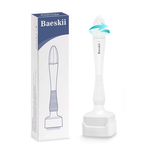 Baeskii Original Derma Beauty Pen Tool - Professional Adjustable Microneedling Pen for Men and Women - Derma Roller Alternative (White+Logo)