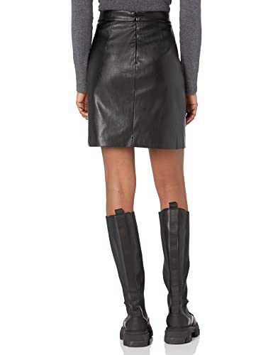 Bcbgmaxazria Women's Faux Leather Wrap Mini Skirt, Black, Large #TOP1