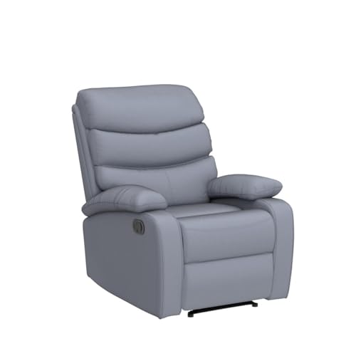 GNMLP2020 Manual Recliner Chairs for Adults, Lazy Boy Recliner Chair with Tech Cloth, Small Recliner Chair for Small Space, RV, Light Grey - Thumbnail 4