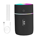  RUIZHI Humidificador, mini humidificador ultrasónico USB con tanque de agua de 220 ml, función de luz nocturna de color frío, apagado automático, 2 modos de niebla, adecuado para automóvil, dormitorio