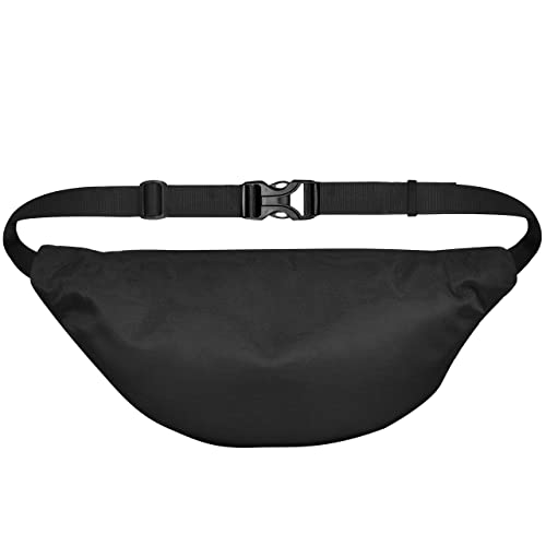 Image of Light Weight Waist Pack Slinger Travel Handy Hiking Zip Pouch Document Money Phone Belt Sport Bag Bum Bag for Men and Women Nylon (Jet Black)