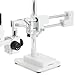 AmScope SM-3T-54S-5M Digital Professional Trinocular Stereo Zoom Microscope, WH10x Eyepieces, 7X-45X Magnification, 0.7X-4.5X Zoom Objective, 54-Bulb LED Light, Single-Arm Boom Stand, 110V-240V, Includes 5MP Camera with Reduction Lens and Software