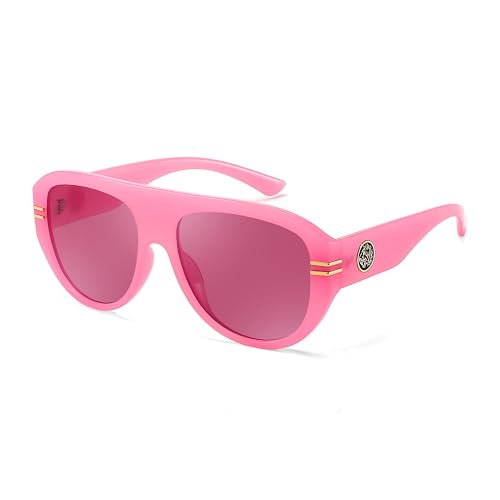 Image of FEISEDY Retro Polarized Aviator Sunglasses for Men Women Trendy 70s Vintage Plastic Frame Sun Glasses B4150