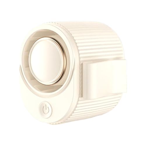 Ventilador de viaje, ventilador de cinturón portátil y extraíble, sistema de refresco de 3 velocidades, 1200 mAh para senderismo, camping, viajes al aire libre, playa, vacaciones
