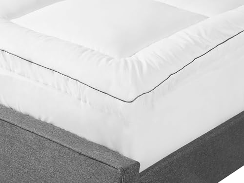 Matratzentopper Japara Baumwolle 90 x 200 cm weiß waschbar mit Befestigung Mulhacen