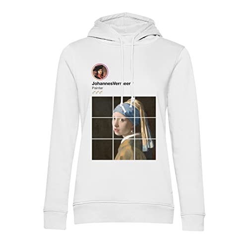 Sweat à capuche Johannes Vermeer au design unique de peintre détourné version web