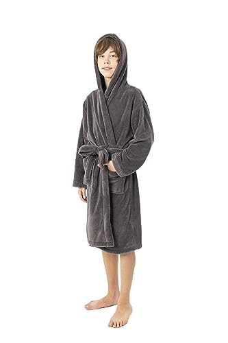Image of BC BARE COTTON Boys Microfiber Fleece Hooded Robe
