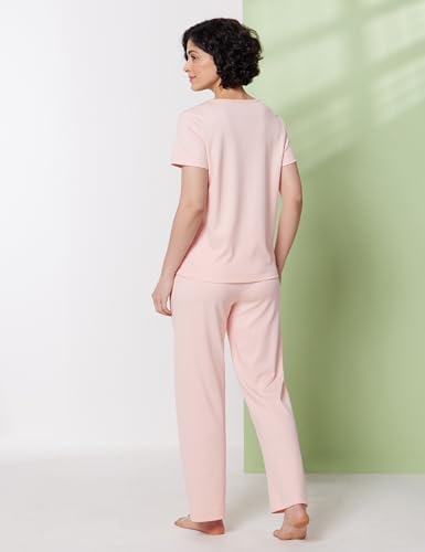 Image of Symbol Premium Women's Cotton Rib T-Shirt and Pajama Night Suit | Two Piece Set | Regular Fit (Available in Plus Sizes)