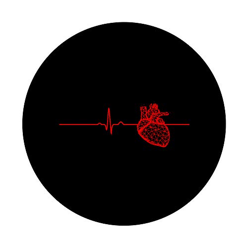 Kardiologe Herzschlag EKG EKG Herz Kardiologie PopSockets mit austauschbarem PopGrip