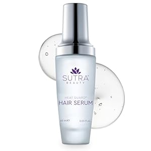 SUTRA Heat Guard Hair Serum for Frizzy, Dry & Damaged Hair – Thermal Protecting Serum Hydrates, Protects & Repairs Against Heat with Hyaluronic Acid & Jojoba Oil – Anti-Frizz Haircare Products
