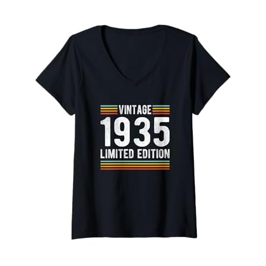Mujer Vintage 1935 Edición Limitada 87 Años Cumpleaños 87 Camiseta Cuello V
