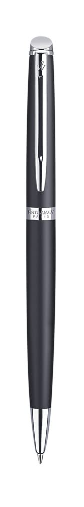 Waterman Hémisphère Stylo à bille gravé | Cadeau pour homme et femme | inspiré de la mode parisienne | personnalisé | gravé | Encre bleue (mat noir C.C.)
