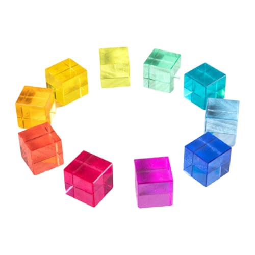 MagiDeal Lot de 10 Cubes en Acrylique pour Enfants, Jouets éducatifs et empilables pour l'artisanat