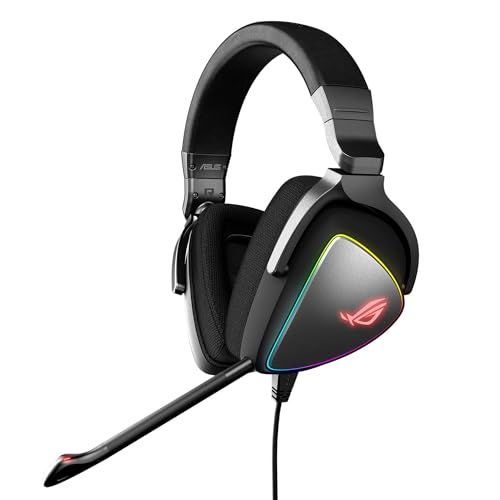 ROG Delta RGB Gaming Headset with Hi-Res ESS Quad-DAC, Circular RGB Lighting Effect and USB-C Connector for PCs, Consoles and Mobile Gaming, BLACK - Cuffia gaming - Immagine 1
