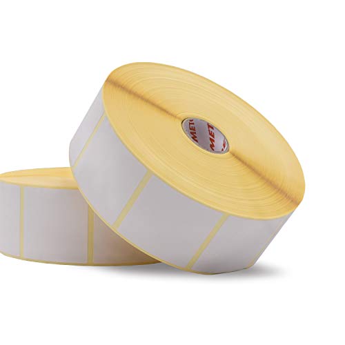 Étiquettes thermiques permanentes Meto 40x40 pour organiser vos colis sans bavure