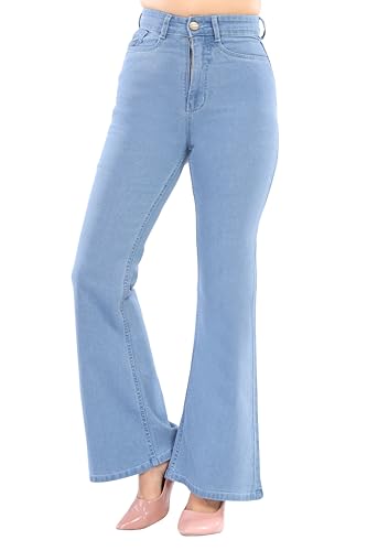 Image of KIVI Women's Boot Cut Cotton Trousers | Stylish Ladies Bottoms for Casual Outings, Modern Dressing, Soft Fabric Feel, Relaxed Movement & Boot-Cut Silhouette for Trendy Styling