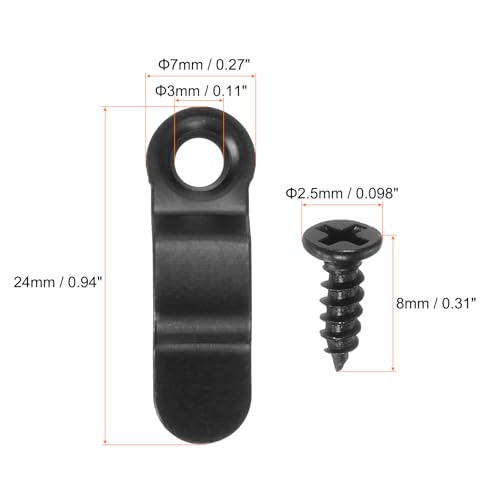 Image of HARFINGTON 100Pcs Picture Frame Backing Hardware Clips with 100Pcs Screws Photo Frame Turn Button Fasteners Picture Frame Backing Clip for Craft Hanging Picture Drawing, Black