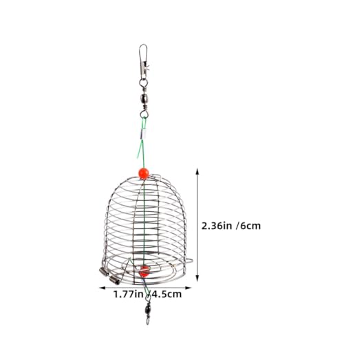 Accessoire matériel pêche carpe avec cage à appâts en acier inoxydable - 2