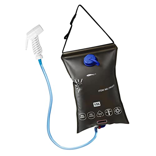 Solar Shower Bag - Camping Shower Solar Shower 4 Gallons / 15 Litres | Outdoor Garden Shower Hot Water | Portable Solar Water Bag for Garden Camping Beach Swimming Outdoor Travel Hiking